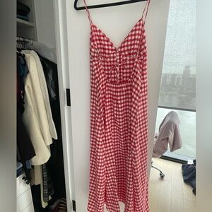 Gingham red dress